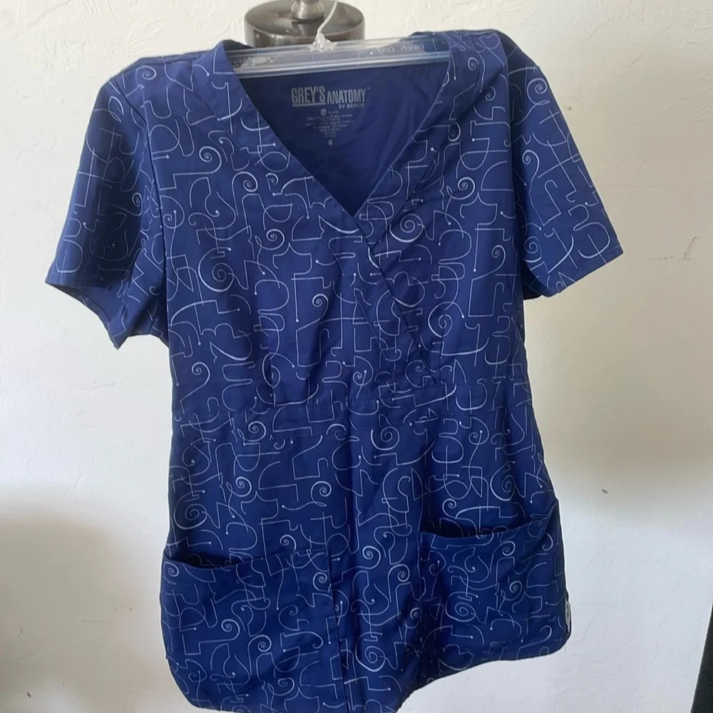Blue Grey’s Anatomy by Barco scrub top size small